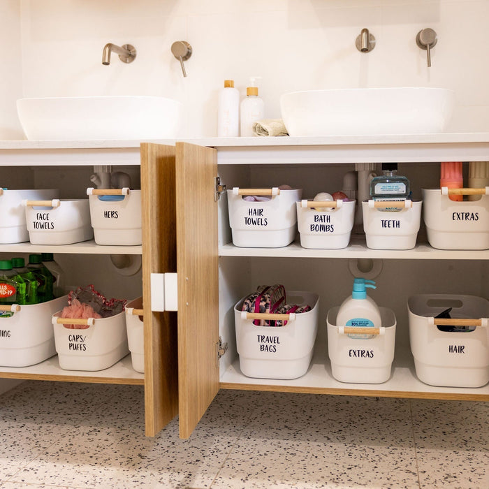 bathroom storage, storage in bathrooms, bathroom storage cabinets, bathroom storage cupboard, under sink organisation, bathroom organisation tips, small bathroom storage solutions, moisture-resistant storage, bathroom decluttering