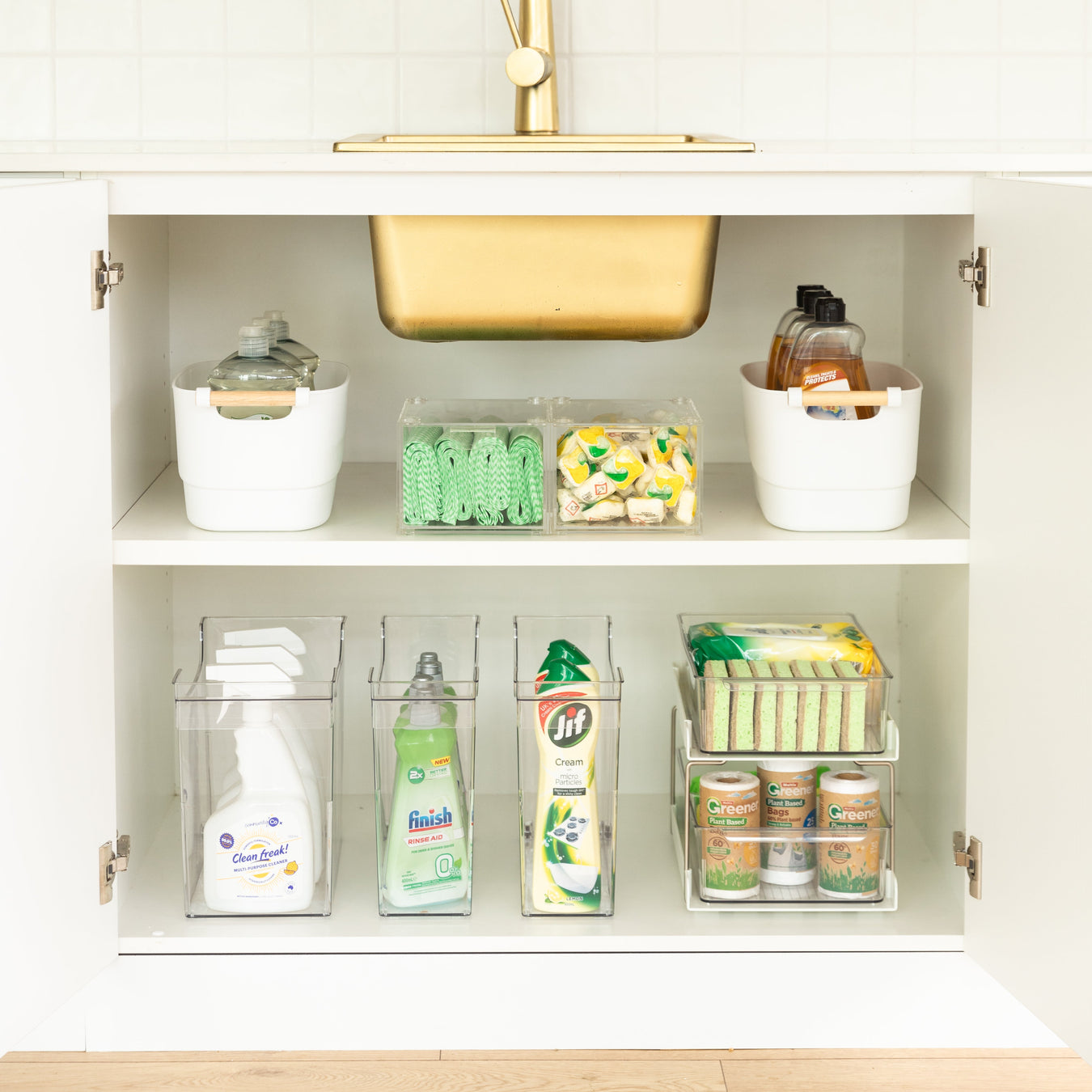 Under Sink Organisation and storage for Kitchen Under Sink, Laundry Under Sink or Bathroom Under Sink