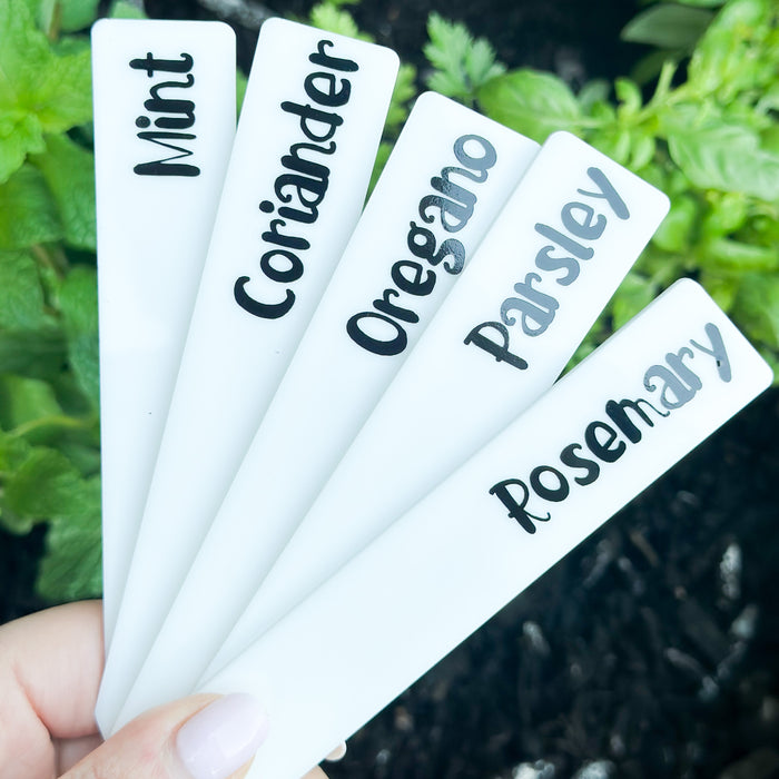 Acrylic Garden Stake (with custom labels) - Little Label Co The Home of Organisation For Kitchen, Bathroom, Laundry & More