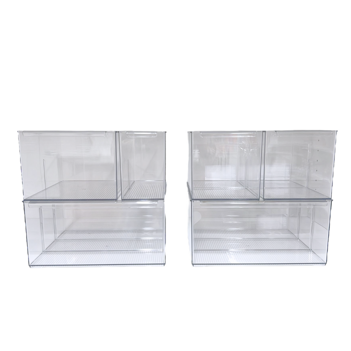 SHORT Stackable Pantry Storage Container 6 Pack - Little Label Co The Home of Organisation For Kitchen, Bathroom, Laundry & More