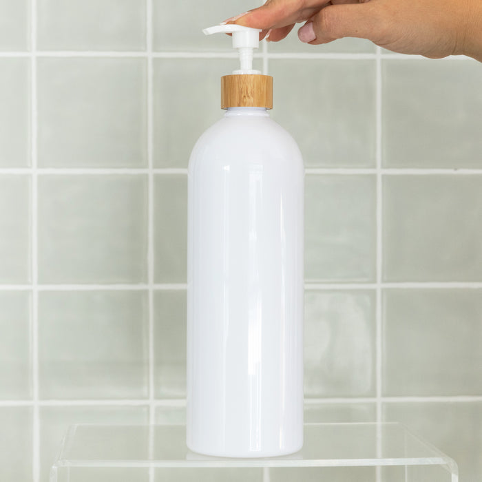 1L Refillable Bathroom Bottle - Little Label Co Australia - The Home of Organisation For Kitchen, Bathroom, Laundry & More