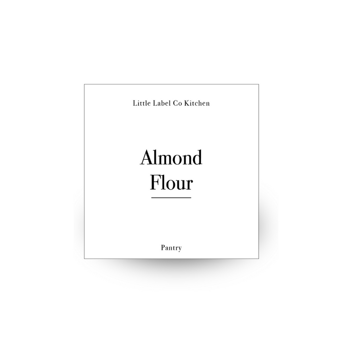 Black & White Pantry Stickers Square Pack x 114 Labels - Little Label Co The Home of Organisation For Kitchen, Bathroom, Laundry & More