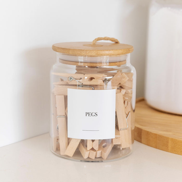 Glass Jar with Bamboo and Twine Lid - 1L