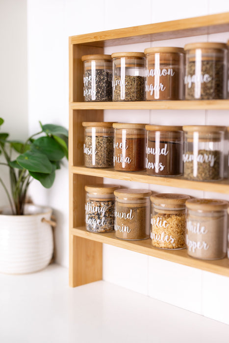 Custom Herb & Spice Labels - Little Label Co The Home of Organisation For Kitchen, Bathroom, Laundry & More