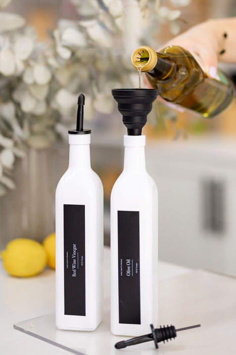 Oil & Vinegar Stickers - 16 Label Pack - Little Label Co The Home of Organisation For Kitchen, Bathroom, Laundry & More
