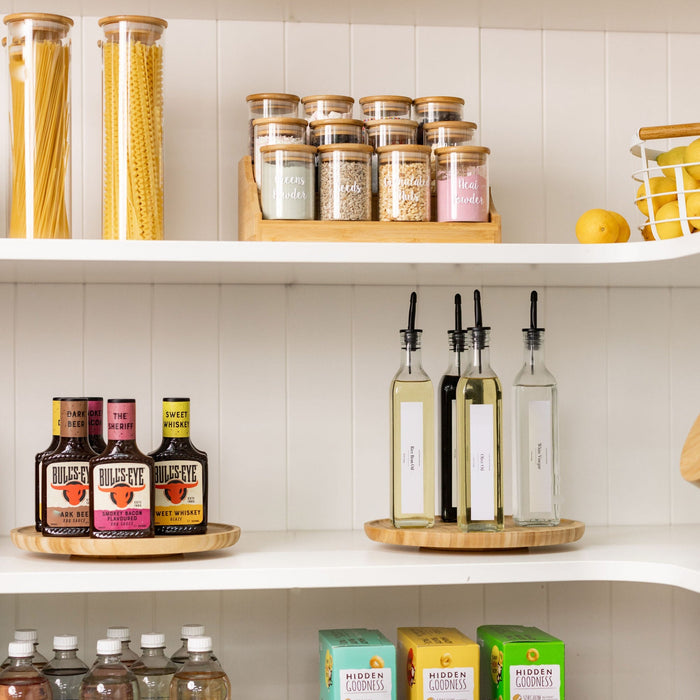 Clear Oil & Vinegar Bottle - 500ml - Little Label Co The Home of Organisation For Kitchen, Bathroom, Laundry & More