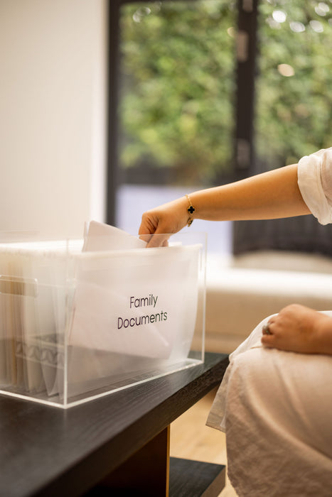 Acrylic Document Organiser © - Little Label Co The Home of Organisation For Kitchen, Bathroom, Laundry & More