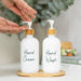 White Glass Pump Bottle - 500ml - Little Label Co The Home of Organisation For Kitchen, Bathroom, Laundry & More