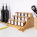 Large Bamboo Shelf with 15 x 75ml Herb & Spice Jars Pack. Air tight herb and spice jar. Spice storage jars with spice rack. Bamboo spice rack for storing her and spice jars