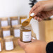 small glass Pantry Container for herb and spice storage 75ml glass jar with bamboo lid. home organisation pantry jar for spice rack 