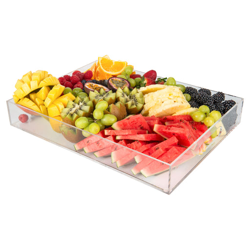 Acrylic serving tray with handle - Little Label Co The Home of Organisation For Kitchen, Bathroom, Laundry & More