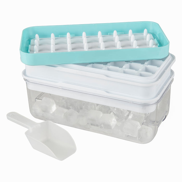 One push ice cube tray with storage box - Little Label Co The Home of Organisation For Kitchen, Bathroom, Laundry & More