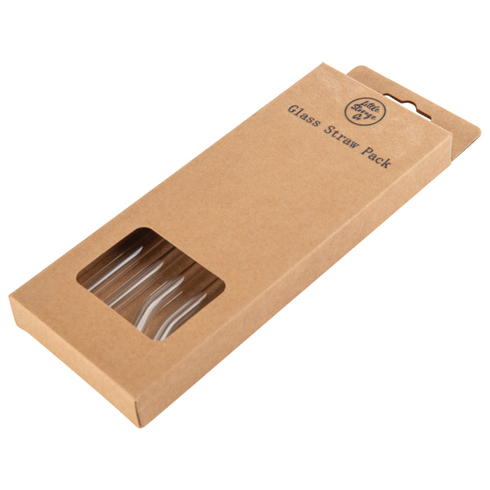 Glass Straw 4 Pack - Little Label Co The Home of Organisation For Kitchen, Bathroom, Laundry & More