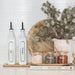 White Oil & Vinegar bottles with Bamboo tray - 500ml