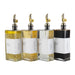 Oil Book Bottles with Acrylic Tray - 4 Pack - Little Label Co The Home of Organisation For Kitchen, Bathroom, Laundry & More