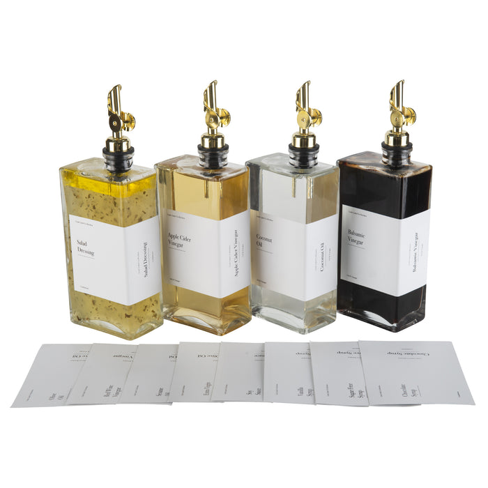 Custom Book Bottle Stickers - 4 Label Pack - Little Label Co The Home of Organisation For Kitchen, Bathroom, Laundry & More