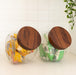 Glass Snack Jar with Acacia Lid - 4L - Little Label Co Australia - The Home of Organisation For Kitchen, Bathroom, Laundry & More
