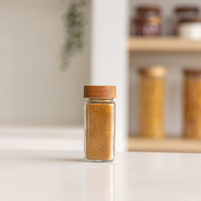 Acacia Wood Shaker Spice Jars - 125ml - Little Label Co The Home of Organisation For Kitchen, Bathroom, Laundry & More