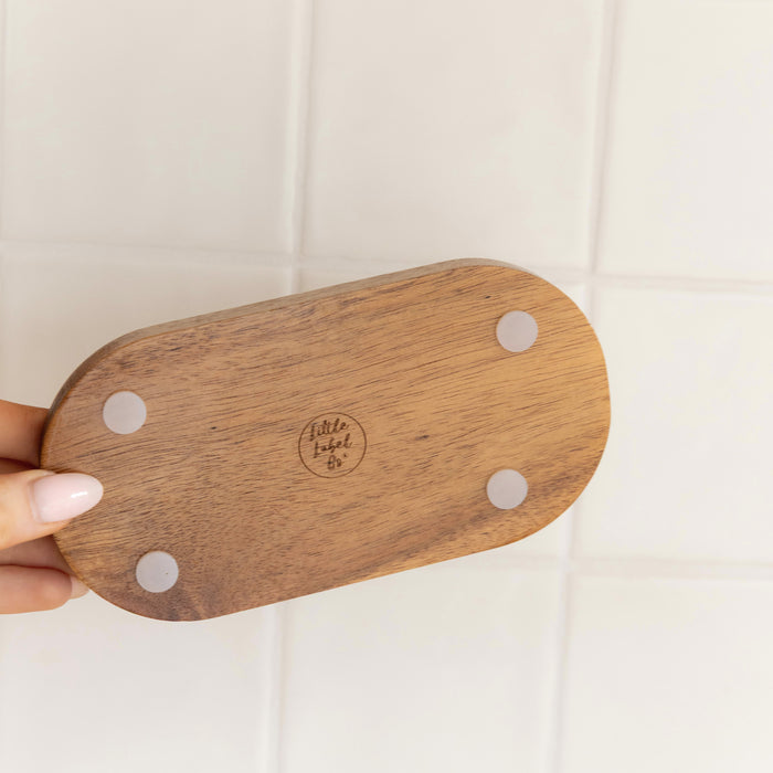 Round Acacia Tray