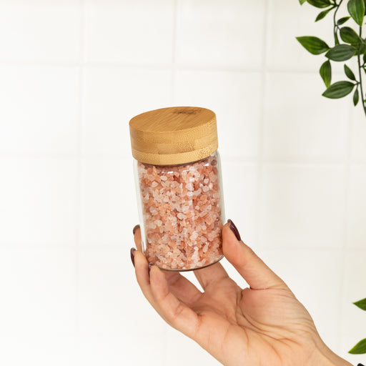 Bamboo Glass Pantry Jar - 250ml - Little Label Co Australia - The Home of Organisation For Kitchen, Bathroom, Laundry & More