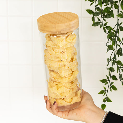 Bamboo Glass Pantry Jar - 2L - Little Label Co Australia - The Home of Organisation For Kitchen, Bathroom, Laundry & More