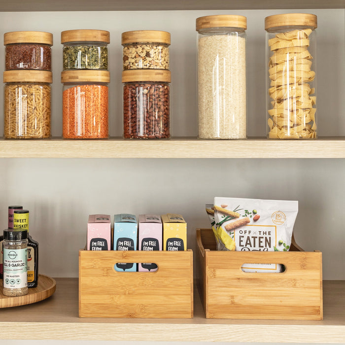 Essential Bamboo Pantry Pack - Little Label Co Australia - The Home of Organisation For Kitchen, Bathroom, Laundry & More
