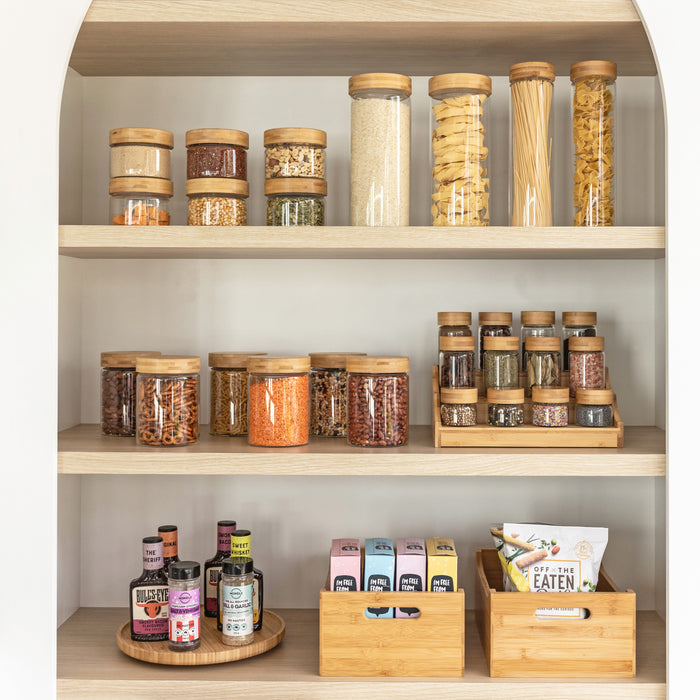 Ultimate Bamboo Pantry Container Set - Little Label Co Australia - The Home of Organisation For Kitchen, Bathroom, Laundry & More