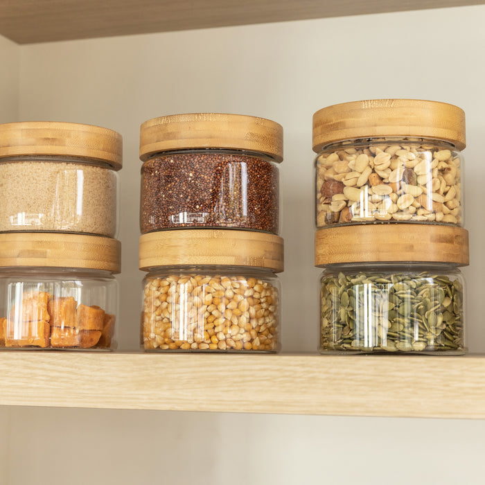 Ultimate Bamboo Pantry Container Set - Little Label Co Australia - The Home of Organisation For Kitchen, Bathroom, Laundry & More