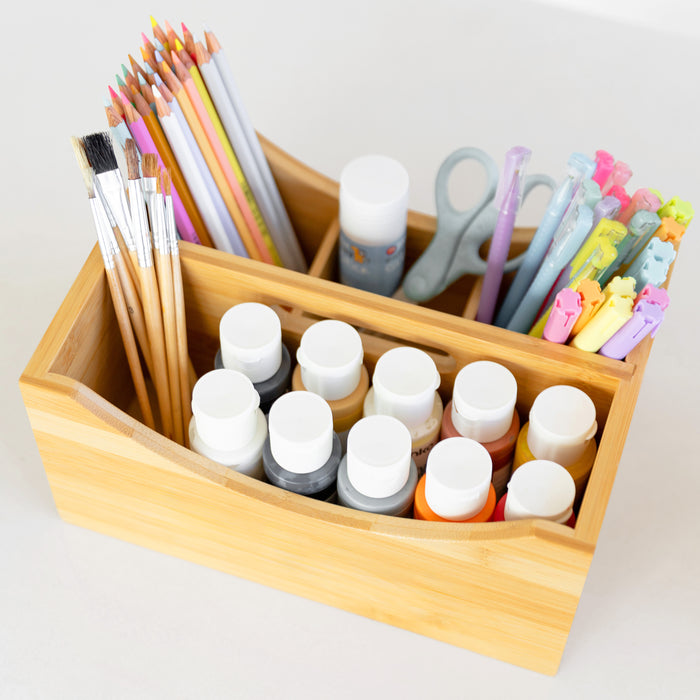 Bamboo Caddy - Little Label Co The Home of Organisation For Kitchen, Bathroom, Laundry & More