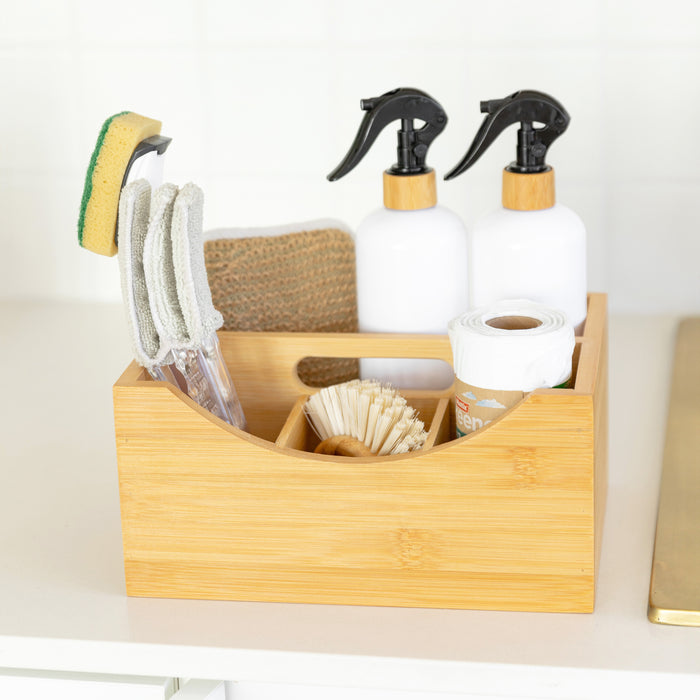 Bamboo Caddy - Little Label Co The Home of Organisation For Kitchen, Bathroom, Laundry & More