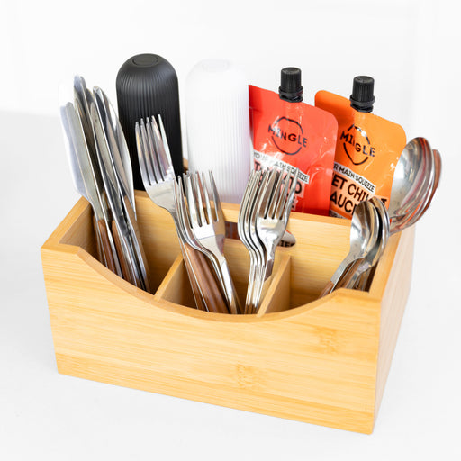 Bamboo Caddy - Little Label Co The Home of Organisation For Kitchen, Bathroom, Laundry & More
