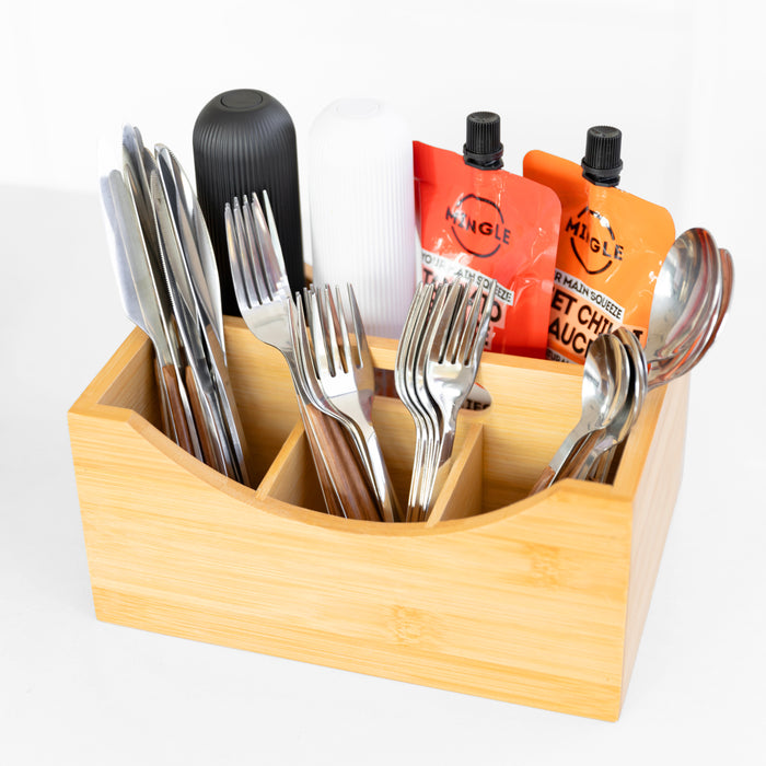 Bamboo Caddy - Little Label Co The Home of Organisation For Kitchen, Bathroom, Laundry & More