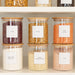 Bamboo Glass Jars Large Pantry Container Pack - Little Label Co Australia - The Home of Organisation For Kitchen, Bathroom, Laundry & More