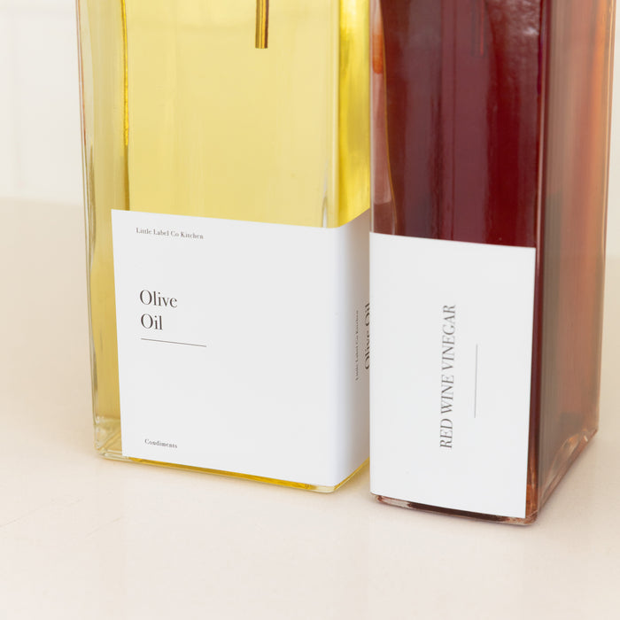 Oil & Vinegar Rectangle Book Bottle 500ml - Little Label Co Australia - The Home of Organisation For Kitchen, Bathroom, Laundry & More