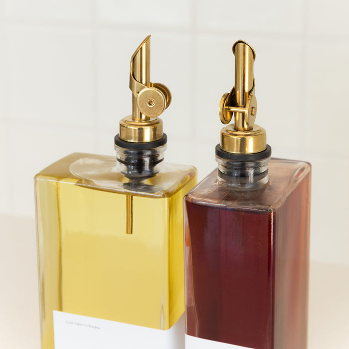 Oil & Vinegar Rectangle Book Bottle 500ml - Little Label Co Australia - The Home of Organisation For Kitchen, Bathroom, Laundry & More