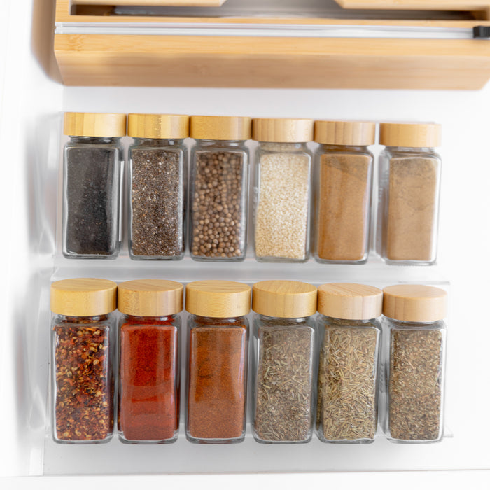 Bamboo Shaker Kitchen Drawer Organiser Pack - Little Label Co Australia - The Home of Organisation For Kitchen, Bathroom, Laundry & More