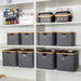 Dark Grey Linen Storage Basket - 8 Set - Little Label Co The Home of Organisation For Kitchen, Bathroom, Laundry & More