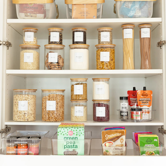 Essential Round Bamboo Pantry Pack - Little Label Co Australia - The Home of Organisation For Kitchen, Bathroom, Laundry & More