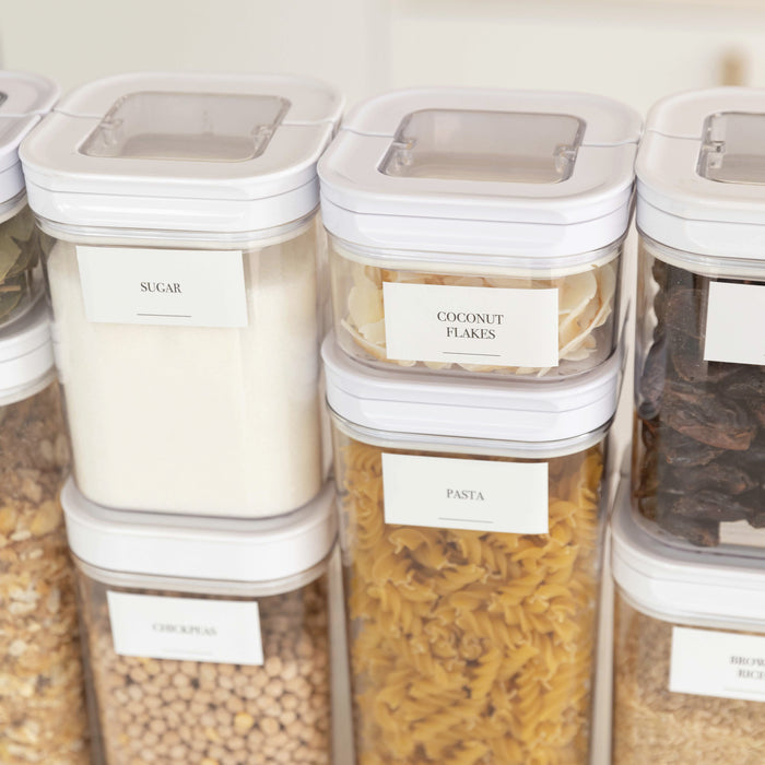 White Flip Canister - 2.3L - Little Label Co The Home of Organisation For Kitchen, Bathroom, Laundry & More