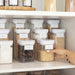 White Flip Canister - 1.1L - Little Label Co The Home of Organisation For Kitchen, Bathroom, Laundry & More