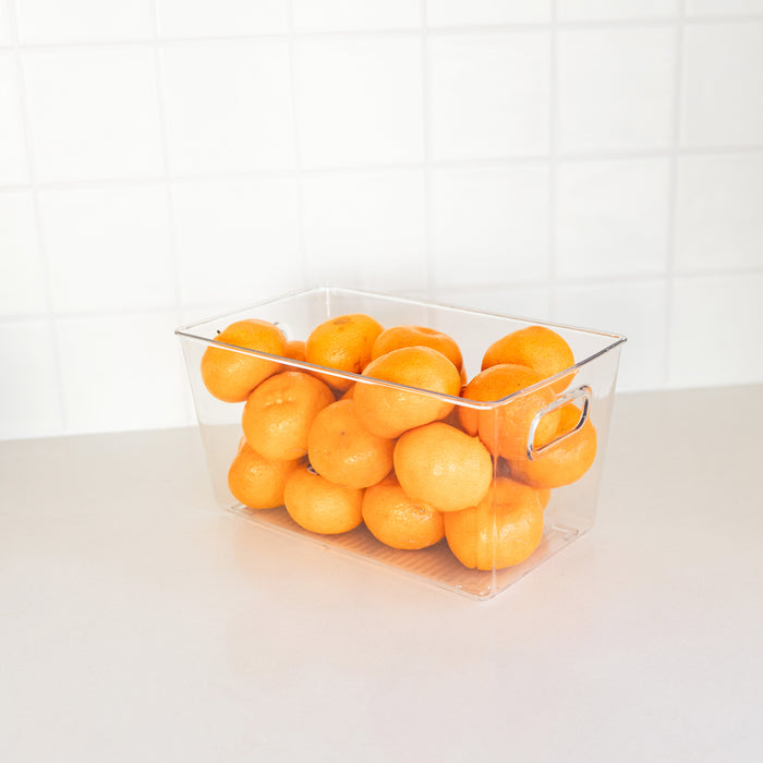 Clear Storage Tub Medium - Little Label Co The Home of Organisation For Kitchen, Bathroom, Laundry & More