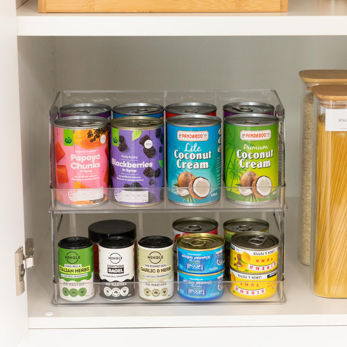 Clear Stackable Organiser Large (Pack of 2)