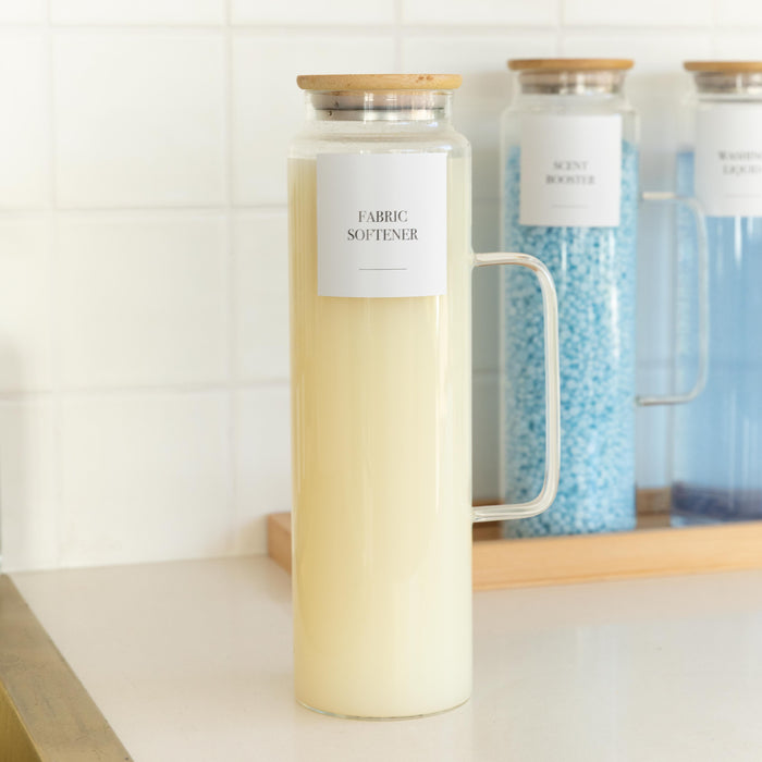 Glass Laundry Liquid Bottle with Handle - 1L