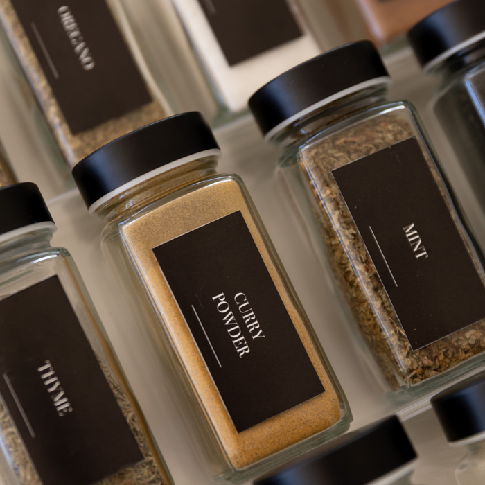 Black Shaker Spice Jar - 125ml - Little Label Co Australia - The Home of Organisation For Kitchen, Bathroom, Laundry & More
