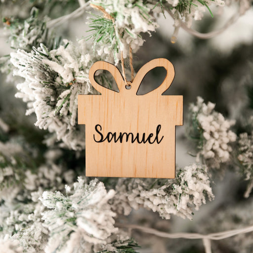 Personalised Christmas Gift Box Acrylic Baubles (with label) - Little Label Co Australia - The Home of Organisation For Kitchen, Bathroom, Laundry & More