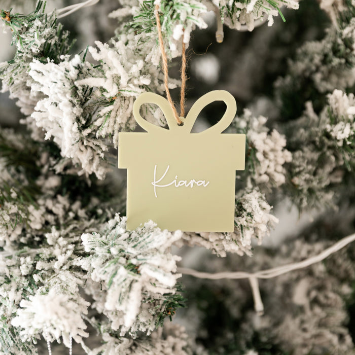 Personalised Christmas Gift Box Acrylic Baubles (with label) - Little Label Co Australia - The Home of Organisation For Kitchen, Bathroom, Laundry & More