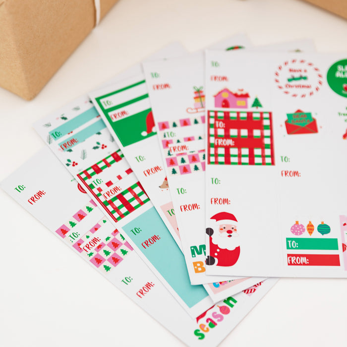 Christmas Gift Sticker Pack (47 Stickers) - Little Label Co Australia - The Home of Organisation For Kitchen, Bathroom, Laundry & More
