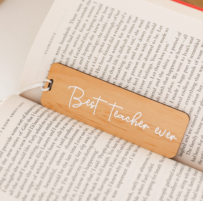 Personalised Acrylic/Bamboo Bookmark with tassel (includes label) - Little Label Co Australia - The Home of Organisation For Kitchen, Bathroom, Laundry & More