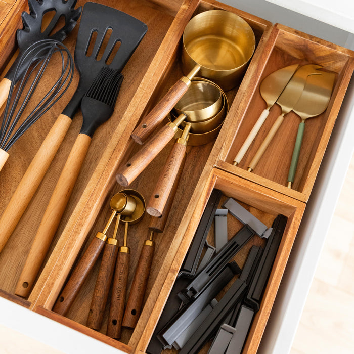 Acacia Wood Drawer Organiser - Small