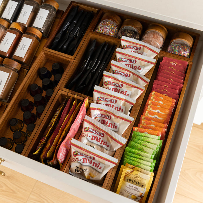 Acacia Wood Drawer Organiser - Large